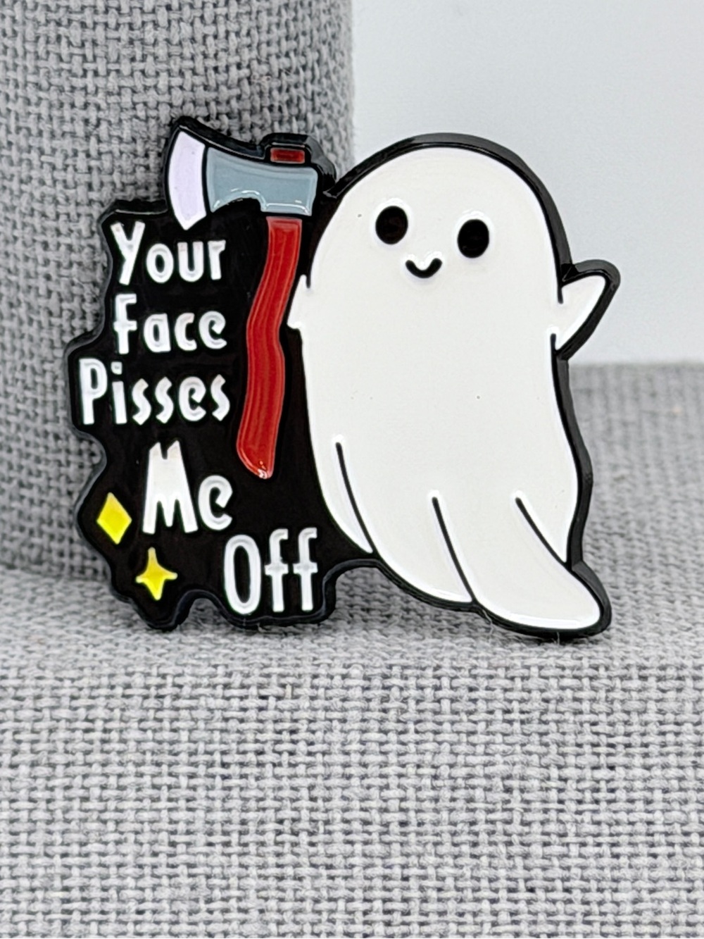 Your Face Halloween Pin